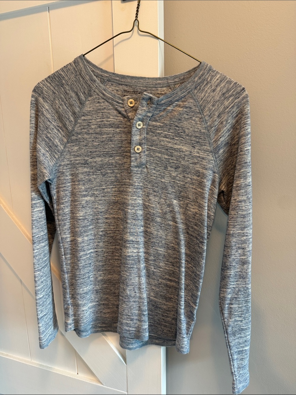 Tucker + Tate Marled Light Blue Long-Sleeve Henley